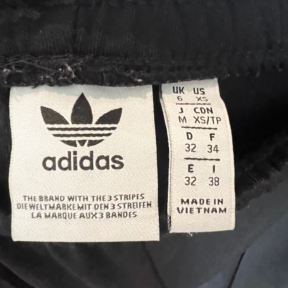 Adidas Three Stripe Track Pants- Women's US Size XS- Black and White - Picture 6 of 14